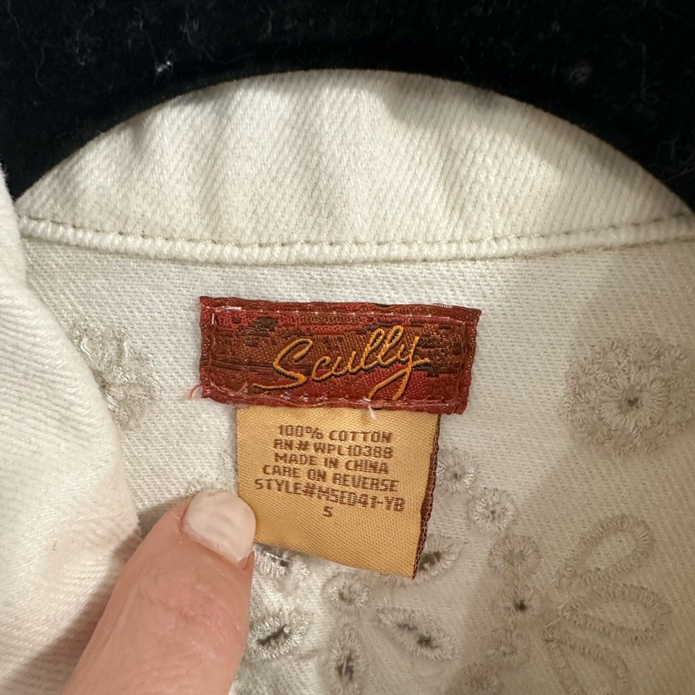 Scully Cream Fringe Jean Jacket - Picture 4 of 6